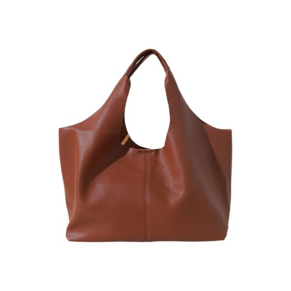 Bryon Women's Leather Minimalist Brown Tote Bag